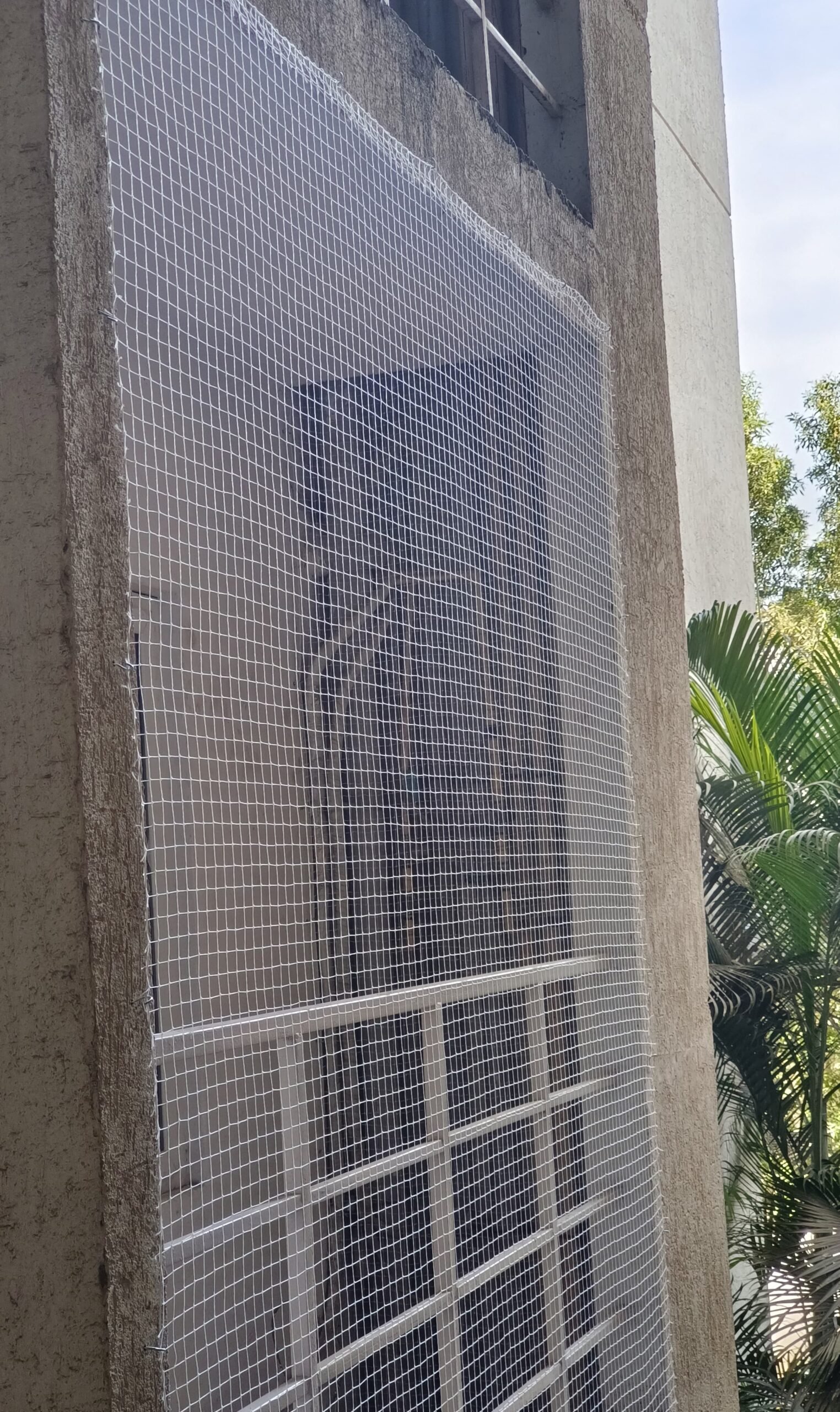 Balcony safety net installation in Hyderabad apartment
