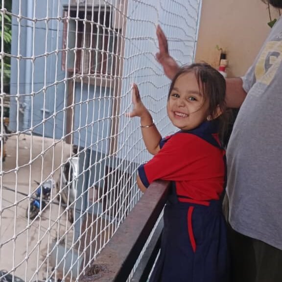 Balcony child safety nets Hyderabad installation