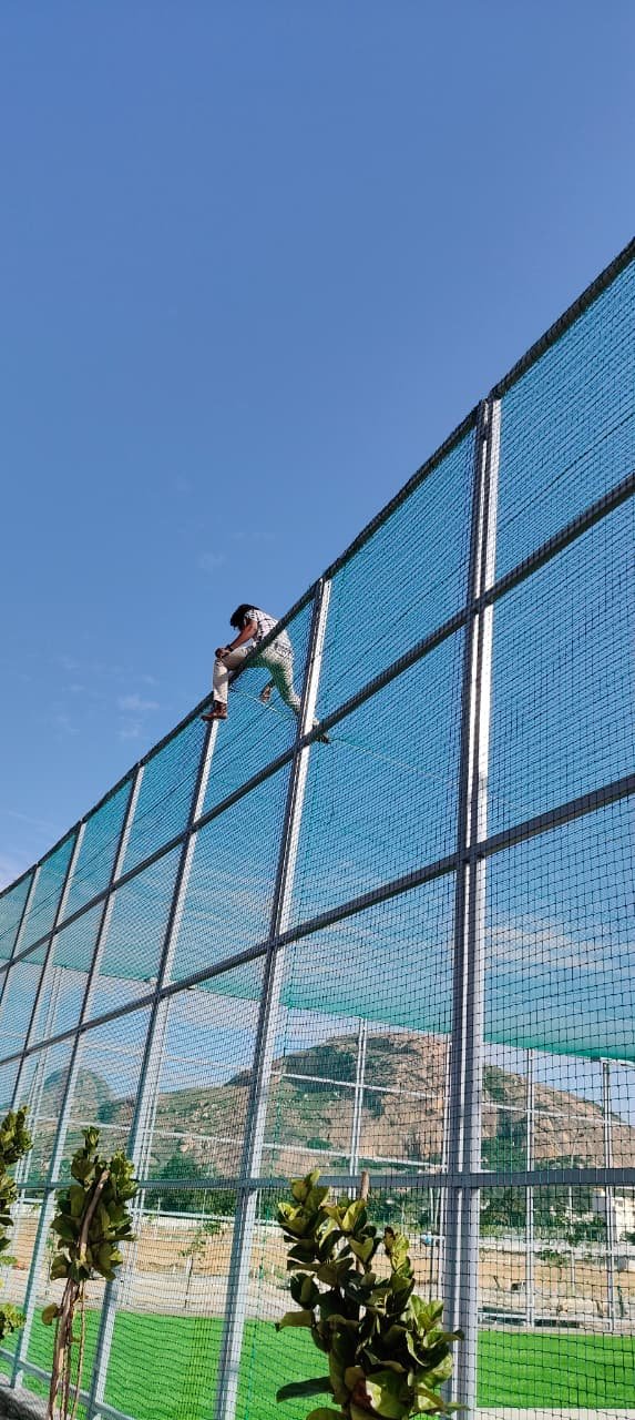 Cricket practice nets Hyderabad installation